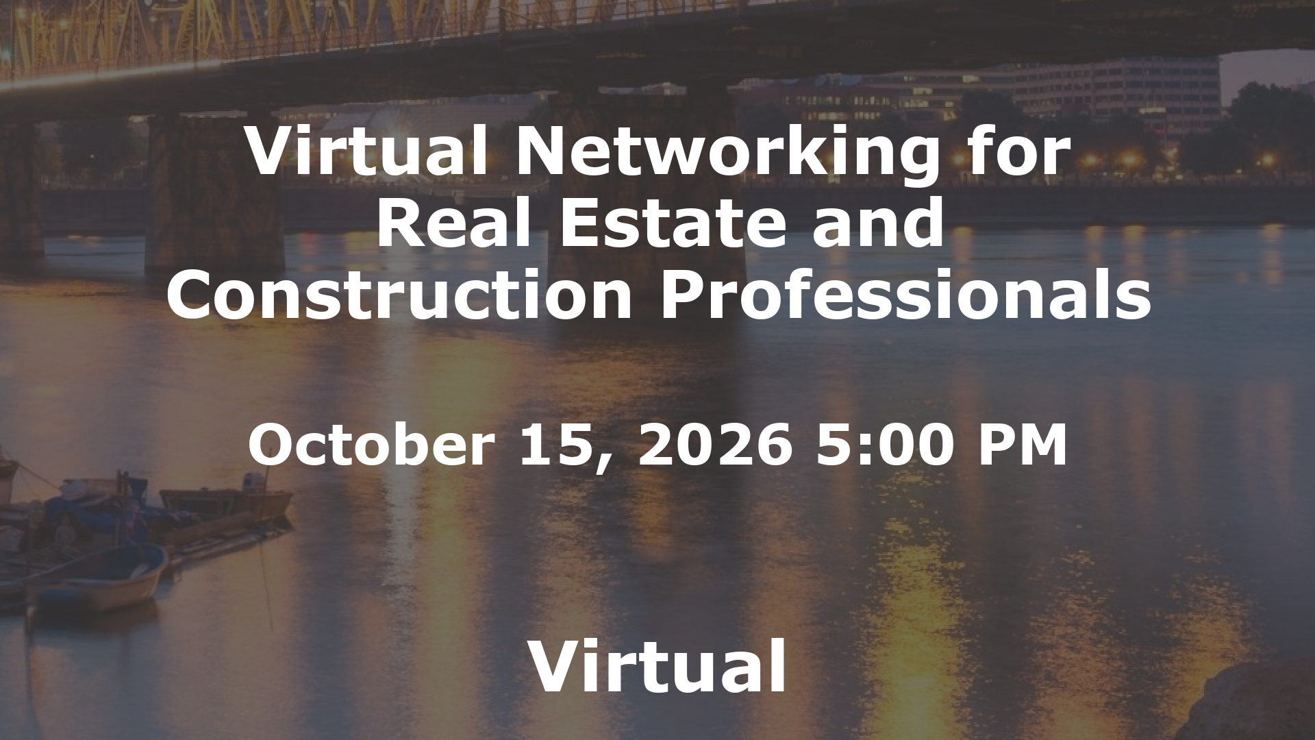 Virtual Networking for Real Estate and Construction Professionals event image